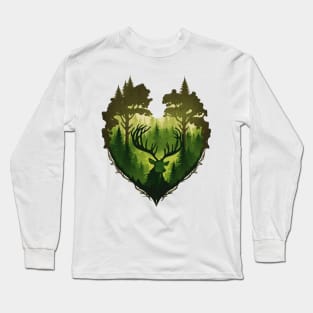 Nature Lover Deer - Designs for a Green Future and Hunters Long Sleeve T-Shirt